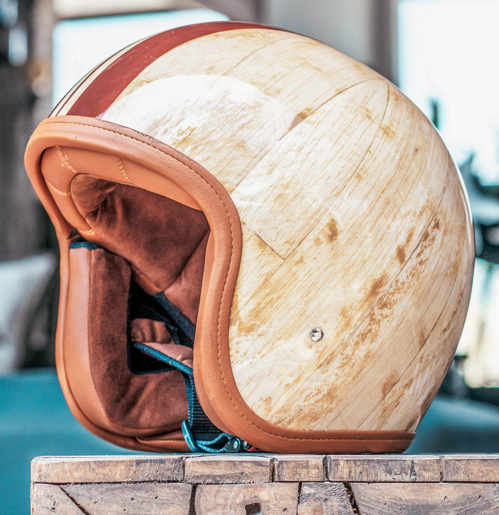 KAYU balsa wooden helmet "Bell Scout" - Kayu Surfboards