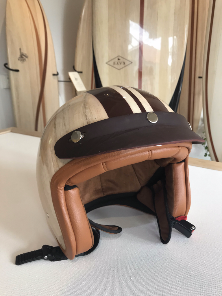 KAYU balsa wooden helmet "Bell Scout" - Kayu Surfboards