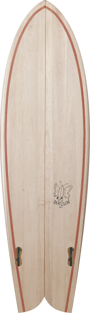 Retro Model "Papillon" - Twin Fin - Kayu Surfboards