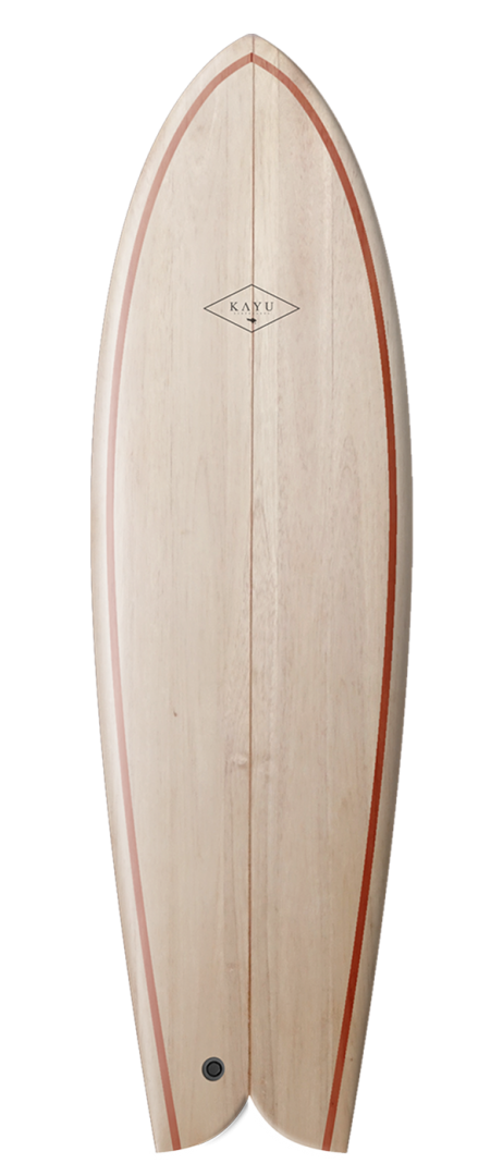 Retro Model "Papillon" - Twin Fin - Kayu Surfboards