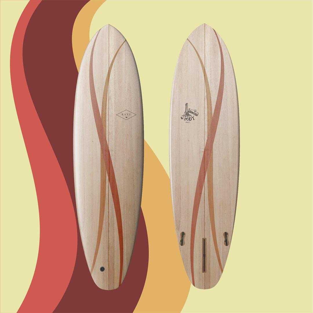 The Woody 6’8’’  - Funboard - Kayu Surfboards